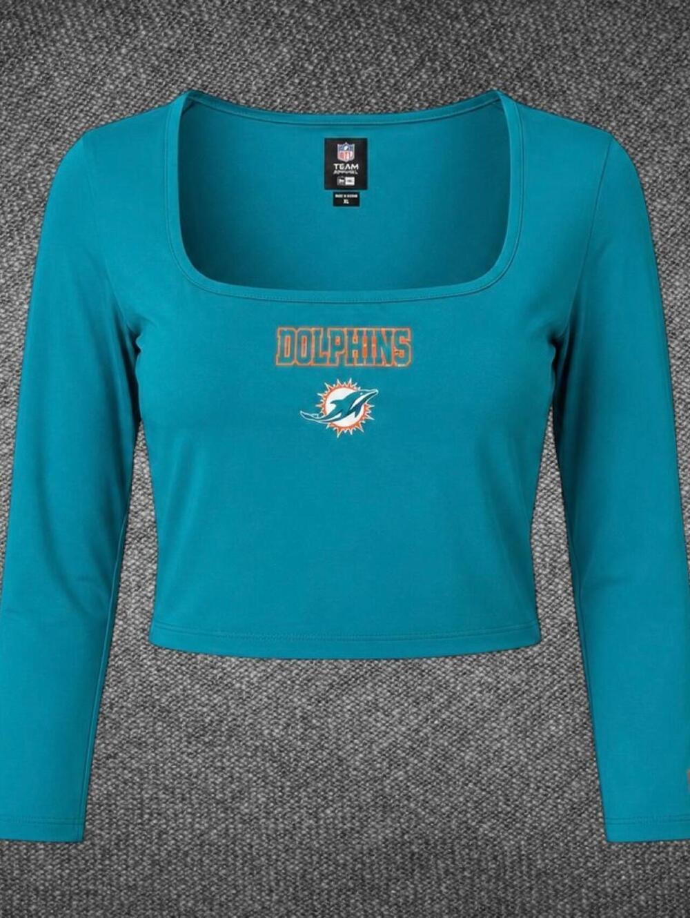 NFL Team Apparel Miami Dolphins Women’s XL Crop Top
